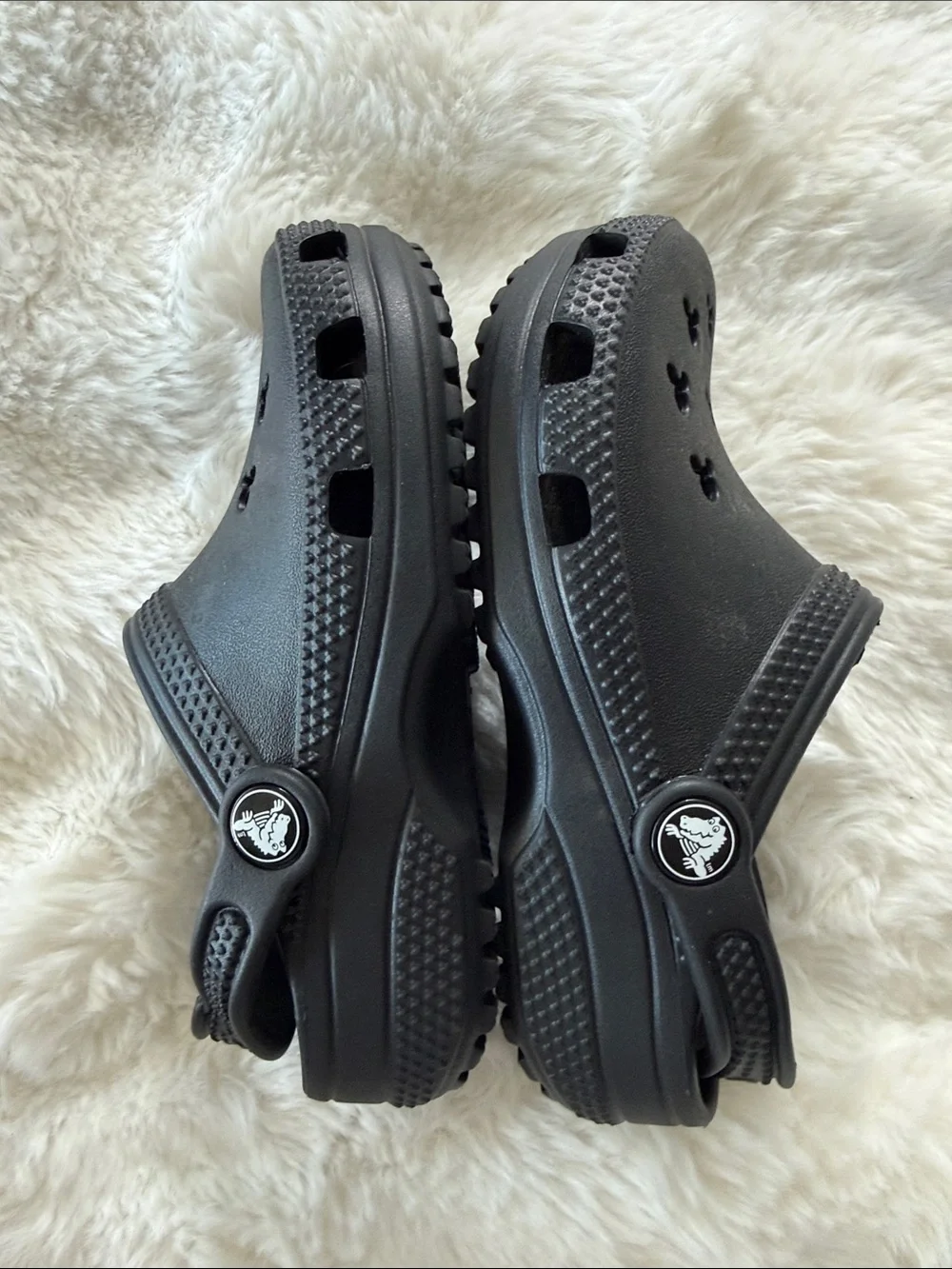 CROCS Disney Parks Mickey Ear Cutout Kids Black Classic Clogs